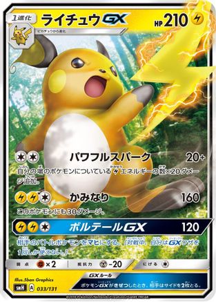 [JP] Raichu GX (033/131) - smH GX Starter Decks Holofoil