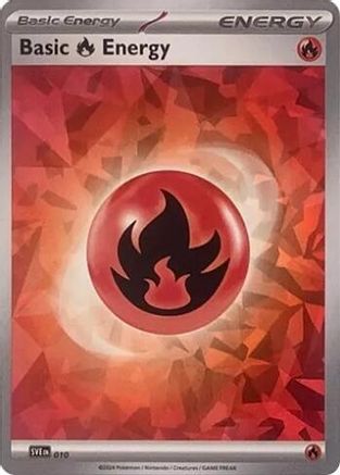Basic Fire Energy (Cracked Ice Holo) 10 - SVE Scarlet & Violet Energies Holofoil