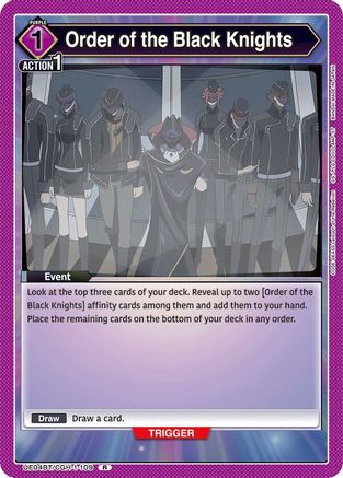 Order of the Black Knights (UE04BT/CGH-1-109) - Code Geass Lelouch of the Rebellion Foil