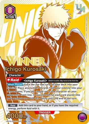 Ichigo Kurosaki (041) (Winner) (UEPR/BLC-1-041) - Union Arena Promotion Cards Foil