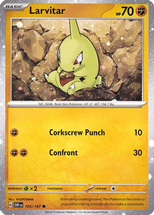 Larvitar - 105/197 (Cosmos Holo) 105 - Miscellaneous Cards & Products Holofoil
