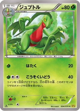 [JP] Grovyle (004/070) - XY5Bg Gaia Volcano 1st Edition