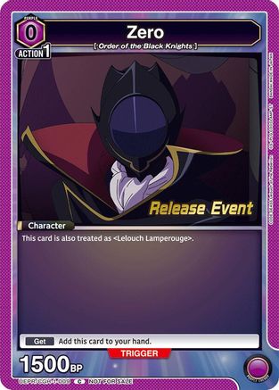 Zero (UEPR/CGH-1-009) - Code Geass Lelouch of the Rebellion Release Event Cards