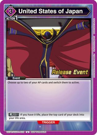 United States of Japan (UEPR/CGH-1-029) - Code Geass Lelouch of the Rebellion Release Event Cards