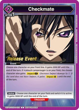 Checkmate (UEPR/CGH-1-033) - Code Geass Lelouch of the Rebellion Release Event Cards