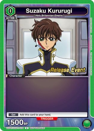 Suzaku Kururugi (034) (UEPR/CGH-1-034) - Code Geass Lelouch of the Rebellion Release Event Cards