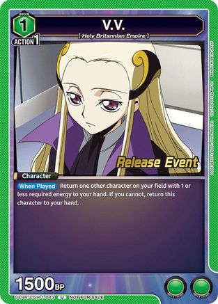 V.V. (UEPR/CGH-1-043) - Code Geass Lelouch of the Rebellion Release Event Cards