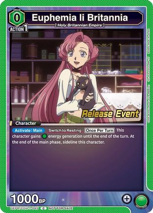 Euphemia li Britannia (045) (UEPR/CGH-1-045) - Code Geass Lelouch of the Rebellion Release Event Cards