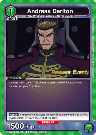 Andreas Darlton (UEPR/CGH-1-053) - Code Geass Lelouch of the Rebellion Release Event Cards