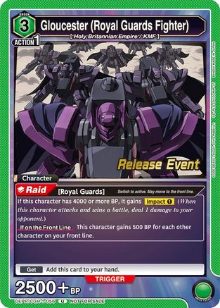 Gloucester (Royal Guards Fighter) (UEPR/CGH-1-056) - Code Geass Lelouch of the Rebellion Release Event Cards