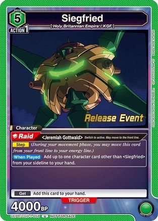 Siegfried (UEPR/CGH-1-058) - Code Geass Lelouch of the Rebellion Release Event Cards