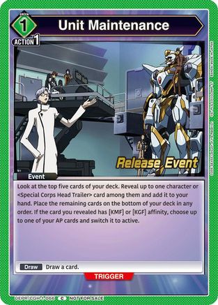 Unit Maintenance (UEPR/CGH-1-066) - Code Geass Lelouch of the Rebellion Release Event Cards