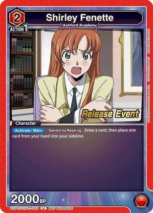 Shirley Fenette (080) (UEPR/CGH-1-080) - Code Geass Lelouch of the Rebellion Release Event Cards