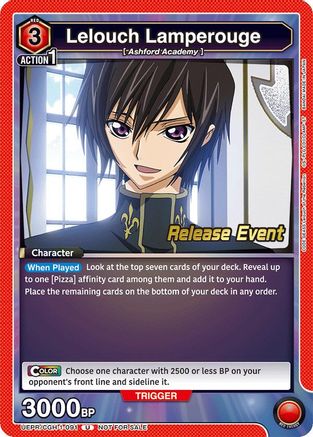 Lelouch Lamperouge (091) (UEPR/CGH-1-091) - Code Geass Lelouch of the Rebellion Release Event Cards