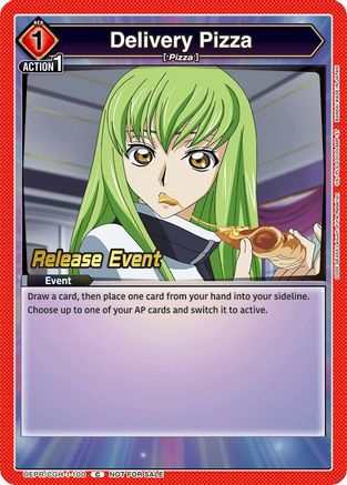 Delivery Pizza (UEPR/CGH-1-100) - Code Geass Lelouch of the Rebellion Release Event Cards