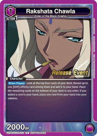 Rakshata Chawla (105) (UEPR/CGH-1-105) - Code Geass Lelouch of the Rebellion Release Event Cards