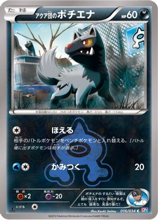 [JP] Team Aqua's Poochyena (016/034) - CP1 Magma Gang vs Aqua Gang Double Crisis 1st Edition