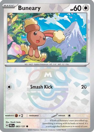 Buneary (Master Ball Pattern) 83 - SV Prismatic Evolutions Holofoil