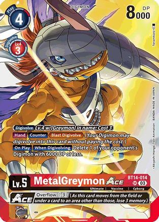 MetalGreymon ACE (Omnimon Binder Set) (BT14-014) - Blast Ace Foil