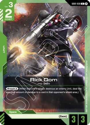 Rick Dom (GD01-030) - Edition Beta