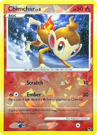 Chimchar (Cracked Ice Holo) 12 - POP Series 8 Holofoil