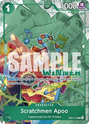 Scratchmen Apoo (Winner Pack 2025 Vol. 2) (EB01-015) - One Piece Promotion Cards Foil