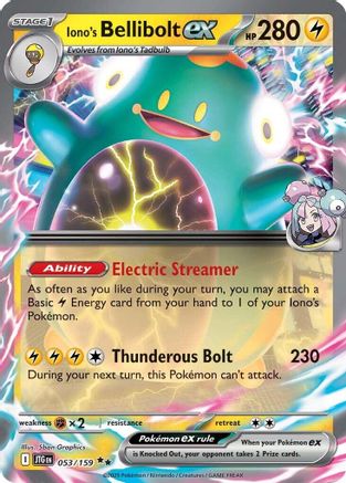 Iono's Bellibolt ex - 053/159 53 - SV09 Journey Together Holofoil