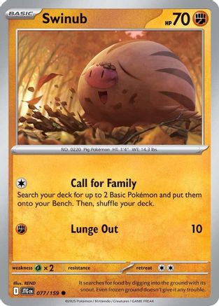 Swinub - 077/159 77 - SV09 Journey Together