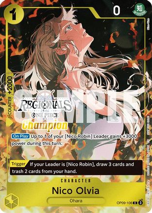Nico Olvia (Offline Regional Champion Card Set 2025 Vol.1) (OP09-106) - One Piece Promotion Cards