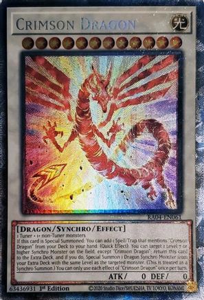Crimson Dragon (card) (PCR) (RA04-EN061) - Quarter Century Stampede 1st Edition