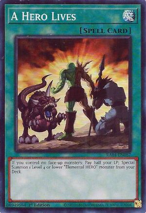 A Hero Lives (RA04-EN087) - Quarter Century Stampede 1st Edition