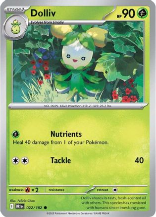 Dolliv 22 - SV10 Destined Rivals Reverse Holofoil