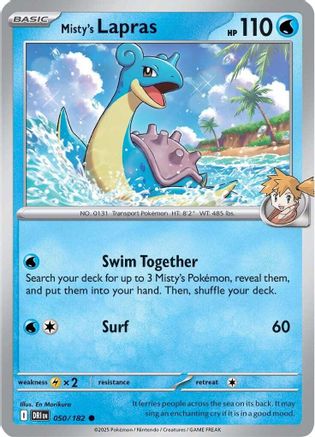 Misty's Lapras 50 - SV10 Destined Rivals Reverse Holofoil