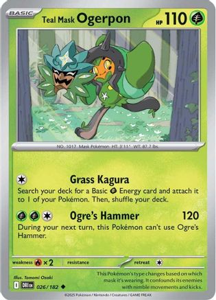 Teal Mask Ogerpon 26 - SV10 Destined Rivals Reverse Holofoil