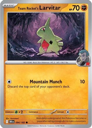Team Rocket's Larvitar 94 - SV10 Destined Rivals