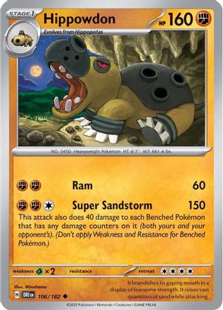 Hippowdon 106 - SV10 Destined Rivals
