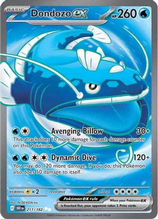 Dondozo ex - 211/182 211 - SV10 Destined Rivals Holofoil