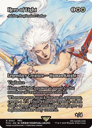 Hero of Light - Adeline, Resplendent Cathar (Showcase) (FCA-001) [FINAL FANTASY: Through the Ages]