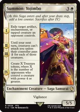 Summon: Yojimbo (Surge Foil) (FIC-028) [Commander: FINAL FANTASY] Foil
