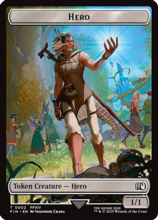 Hero (0002) // Food Double-Sided Token (FIN-2 // 22) [FINAL FANTASY] Foil