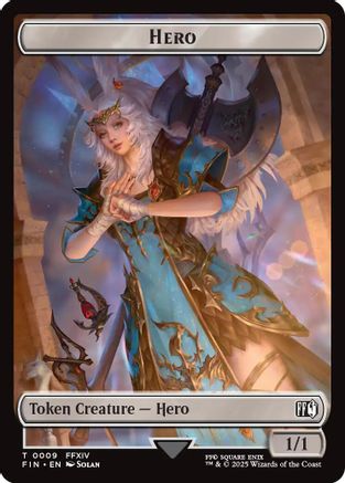 Hero (0009) // Elemental Double-Sided Token (FIN-9 // 21) [FINAL FANTASY]