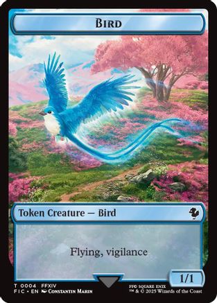 Bird // Hero (0004) Double Sided Token (FIC-4 // 4) [Commander: FINAL FANTASY]