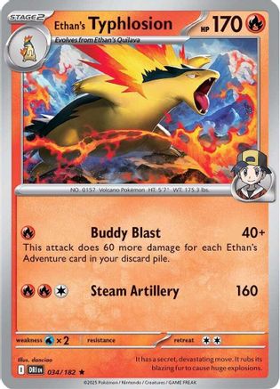 Ethan's Typhlosion - 034/182 (Non-holo) 34 - Deck Exclusives