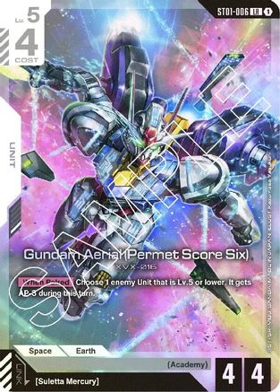 Gundam Aerial (Permet Score Six) (ST01-006) - Starter Deck 01 Heroic Beginnings Holofoil