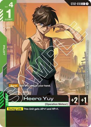 Heero Yuy (C+) (ST02-010) - Starter Deck 02 Wings of Advance Holofoil