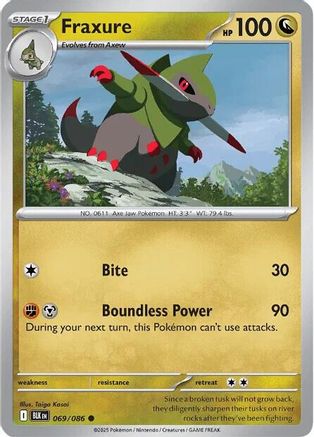 Fraxure 69 - SV Black Bolt Reverse Holofoil