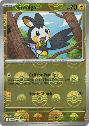 Emolga (Poke Ball Pattern) 29 - SV Black Bolt Holofoil