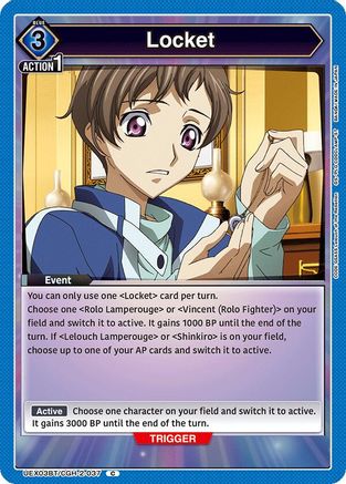 Locket (UEX03BT/CGH-2-037) - UEX03BT CODE GEASS Lelouch of the Rebellion Vol2