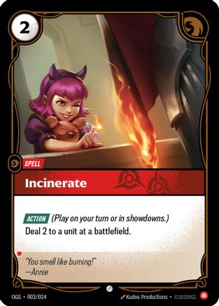 Incinerate (003/024) - Origins Proving Grounds