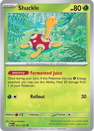 Shuckle - 011/132 11 - ME01 Mega Evolution Reverse Holofoil